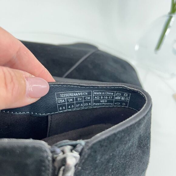 Vionic Women's Serena Boot Size 6.5 Bootie Black Suede Almond Toe Zip Comfy Shoe - Picture 12 of 13